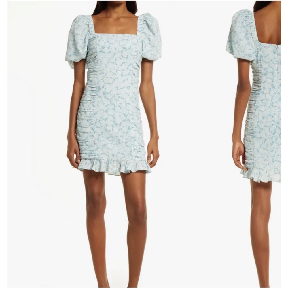 Chelsea28 Floral Puff Sleeve Mini Dress